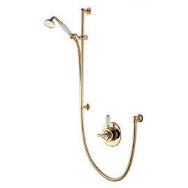 Aqualisa - Aquatique Thermo Concealed Thermostatic Valve with Slide Rail Kit - Gold - 500.00.04-560.