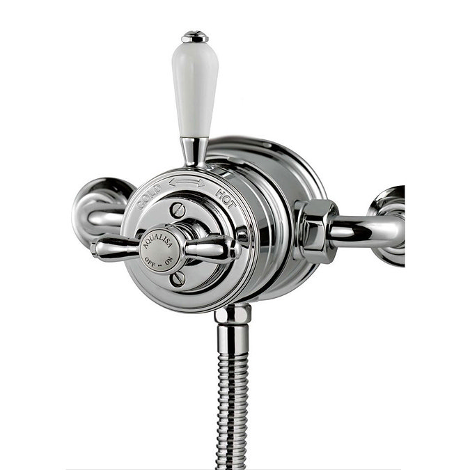 Aqualisa - Aquatique Thermo Exposed Thermostatic Valve with Slide Rail Kit - Chrome - 500.10.01-561.