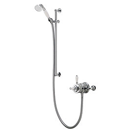 Aqualisa - Aquatique Thermo Exposed Thermostatic Valve with Slide Rail Kit - Chrome - 500.10.01-561.