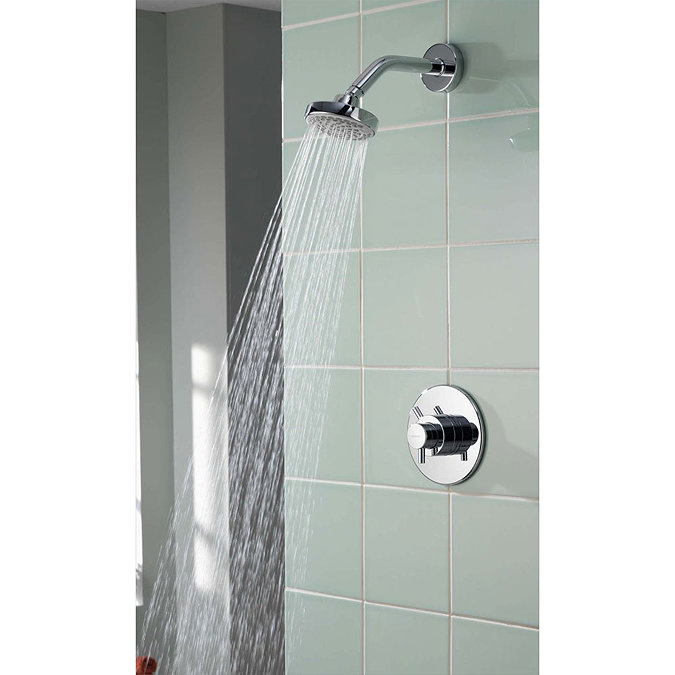 Aqualisa - Aspire DL Concealed Thermostatic Shower Valve with Wall Mounted Fixed Head - ASP001CF Sta