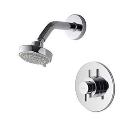 Aqualisa - Aspire DL Concealed Thermostatic Shower Valve with Wall Mounted Fixed Head - ASP001CF Med