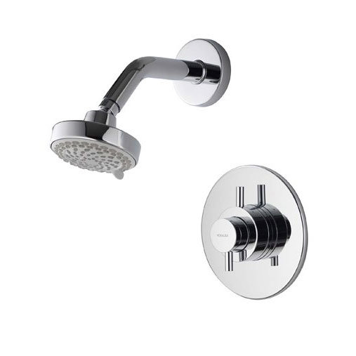 Aqualisa - Aspire DL Concealed Thermostatic Shower Valve with Wall Mounted Fixed Head - ASP001CF Lar