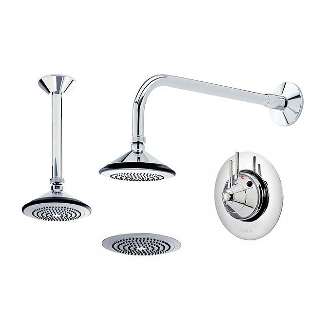 Aqualisa - Axis Thermo Concealed Shower Valve with Wall or Ceiling Mounted Fixed Head - AX3163 Large Image