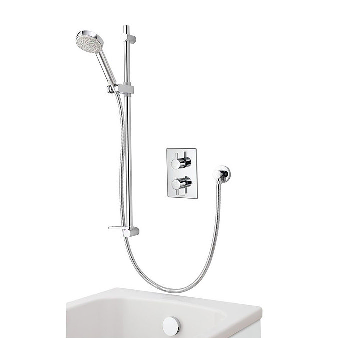 Aqualisa - Dream DCV Concealed Diverter Valve with Slide Rail Kit & Overflow Bath Filler - DRMDCV004