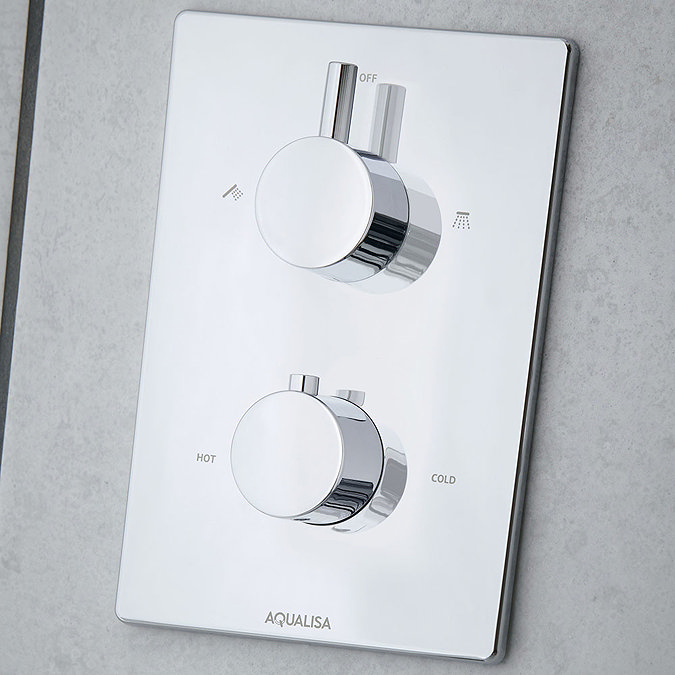 Aqualisa - Dream DCV Concealed Diverter Valve with Slide Rail Kit & Wall Mounted Fixed Head - DRMDCV003  In Bathroom Large Image