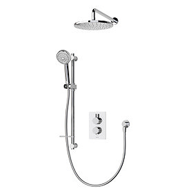 Aqualisa Dream Round Thermostatic Mixer Shower with Adjustable and Wall Fixed Heads - DRMDCV2.ADFW.R