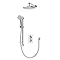 Aqualisa Dream Round Thermostatic Mixer Shower with Adjustable and Wall Fixed Heads - DRMDCV2.ADFW.R