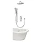 Aqualisa Dream Round Thermostatic Mixer Shower with Adjustable Head, Wall Fixed Head and Bath Fill -