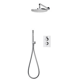 Aqualisa Dream Round Thermostatic Mixer Shower with Hand Shower and Wall Fixed Head - DRMDCV2.HSFW.R