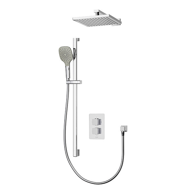 Aqualisa Dream Square Thermostatic Mixer Shower with Adjustable and Wall Fixed Heads - DRMDCV2.ADFW.SQR Profile Large Image