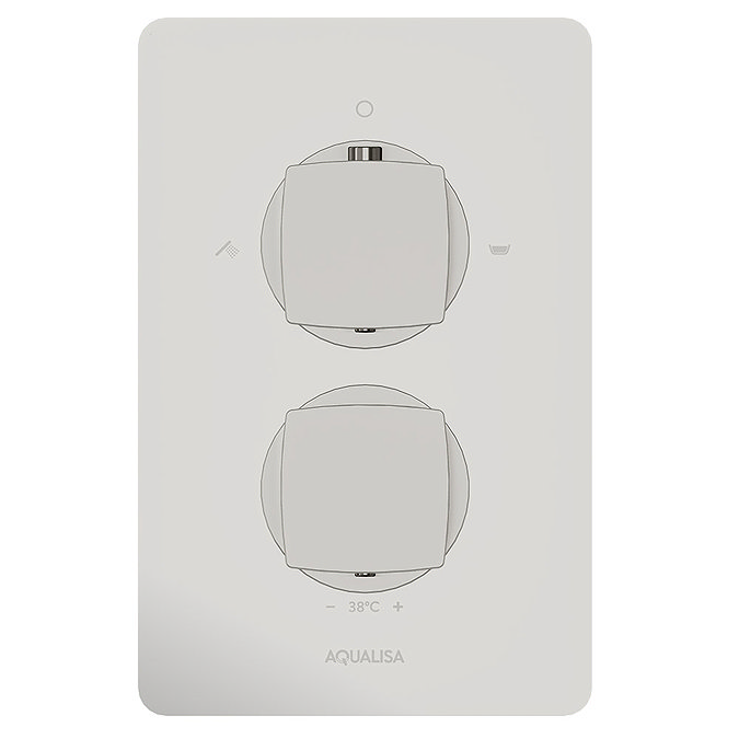 Aqualisa Dream Square Thermostatic Mixer Shower with Adjustable and Wall Fixed Heads - DRMDCV2.ADFW.SQR Newest Large Image