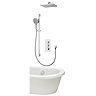 Aqualisa Dream Square Thermostatic Mixer Shower with Adjustable Head, Wall Fixed Head and Bath Fill 