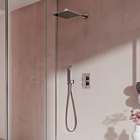 Aqualisa Dream Square Thermostatic Mixer Shower with Hand Shower and Wall Fixed Head - DRMDCV2.HSFW.