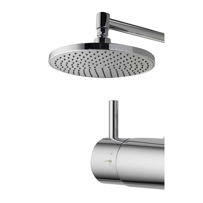 Aqualisa - Dual Exposed Bar Valve with Wall Mounted Fixed & Adjustable Head - DUAL001 Profile Large 