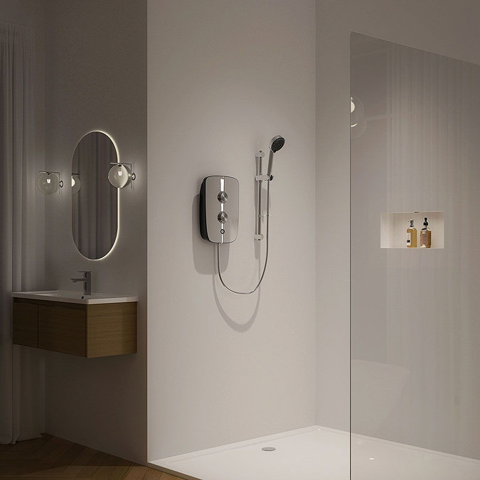 Aqualisa Lumi+ Electric Shower 9.5kW - Mirrored & Chrome