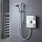 Aqualisa - Lumi Electric Shower with Adjustable Head - White/Chrome  Profile Large Image