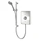Aqualisa - Lumi Electric Shower with Adjustable Head - White/Chrome Large Image
