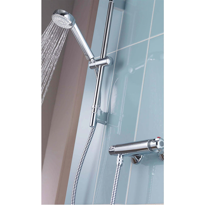 Aqualisa - Midas 100 Exposed Thermostatic Bar Valve with Slide Rail Kit & Easy Fit Bracket - MD100EB