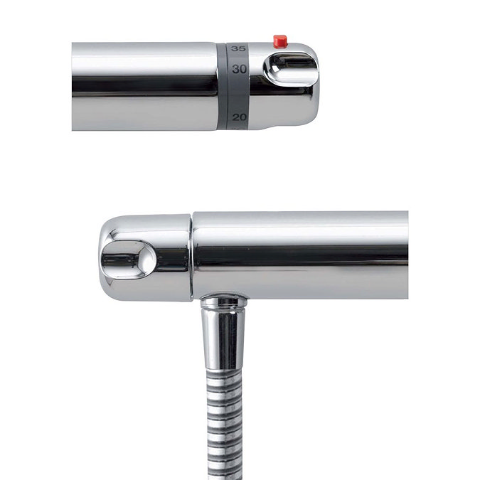 Aqualisa - Midas 100 Exposed Thermostatic Bar Valve with Slide Rail Kit - MD100BAR Profile Large Ima