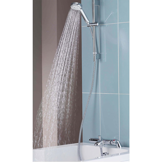 Aqualisa - Midas 100 Thermostatic Bath Shower Mixer with Slide Rail Kit - MD100BSM Feature Large Ima