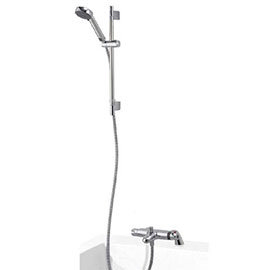 Aqualisa - Midas 100 Thermostatic Bath Shower Mixer with Slide Rail Kit - MD100BSM Medium Image