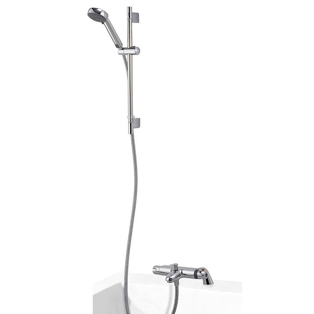 Aqualisa - Midas 100 Thermostatic Bath Shower Mixer with Slide Rail Kit - MD100BSM Large Image