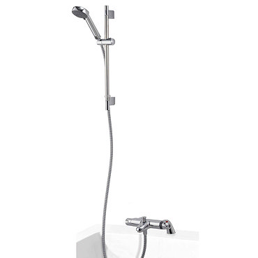 Aqualisa - Midas 100 Thermostatic Bath Shower Mixer with Slide Rail Kit - MD100BSM Profile Large Ima