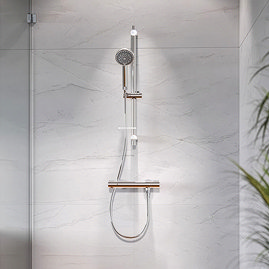 Aqualisa Midas 110 Exposed Thermostatic Bar Valve with Slide Rail Kit