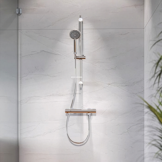 Aqualisa Midas 110 Exposed Thermostatic Bar Valve with Slide Rail Kit