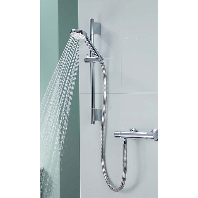 Aqualisa - Midas 200 Thermostatic Bar Valve with Slide Rail Kit Standard Large Image