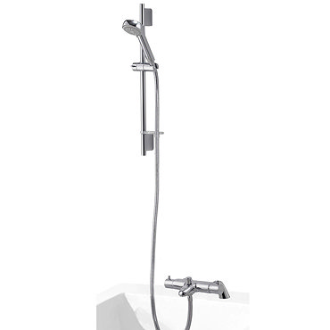 Aqualisa - Midas 200 Thermostatic Bath Shower Mixer with Slide Rail Kit - MD200BSM Profile Large Ima