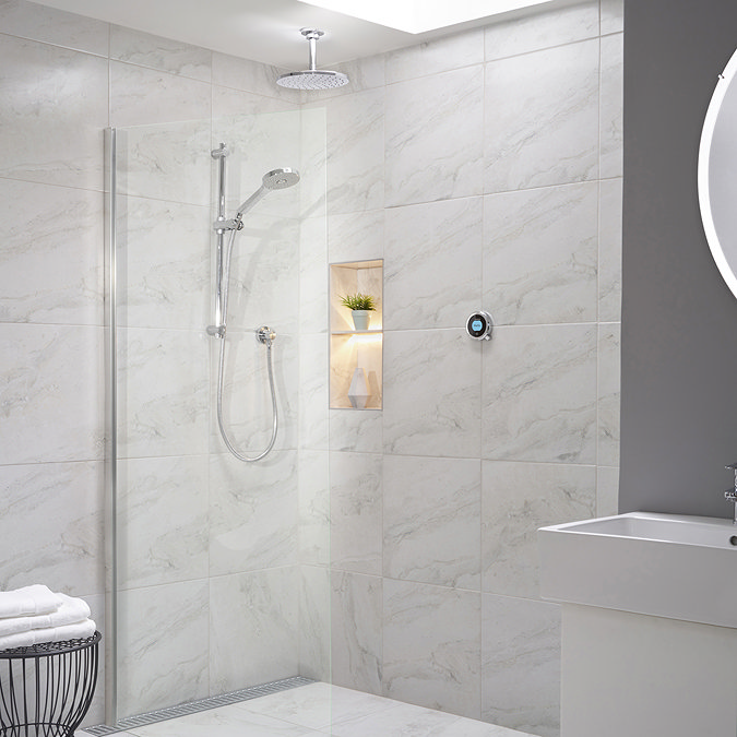 Aqualisa Optic Q Smart Shower Concealed with Adjustable and Ceiling Fixed Head Large Image