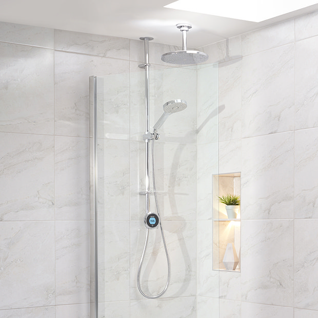 Aqualisa Optic Q Smart Shower Exposed with Adjustable and Ceiling Fixed Head Large Image