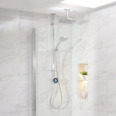Aqualisa Optic Q Smart Shower Exposed with Adjustable and Ceiling Fixed Head  Profile Large Image