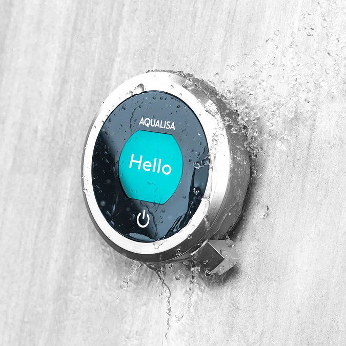 Aqualisa Q Smart Digital Concealed Shower with Adjustable and Fixed Ceiling Heads In Bathroom Large