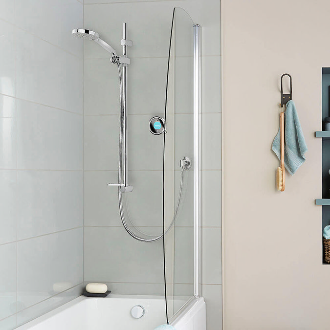 Aqualisa Q Smart Digital Concealed Shower with Adjustable Head and Bath Overflow Filler Newest Larg