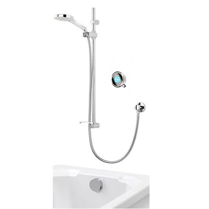 Aqualisa Q Smart Digital Concealed Shower with Adjustable Head and Bath Overflow Filler Large Image