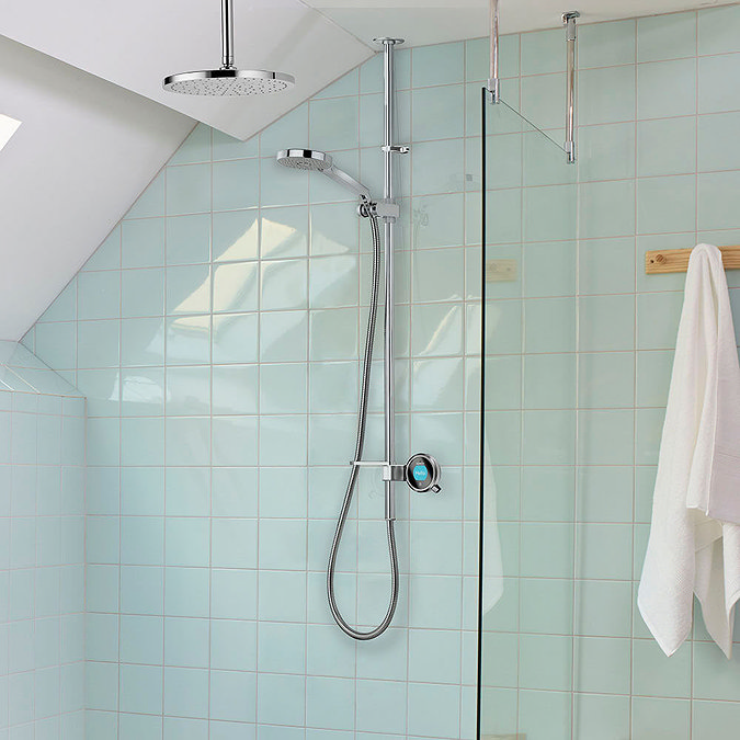 Aqualisa Q Smart Digital Shower Exposed with Adjustable and Fixed Ceiling Heads Large Image