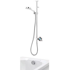 Aqualisa Q Smart Digital Shower Exposed with Adjustable Head and Bath Overflow Filler Medium Image