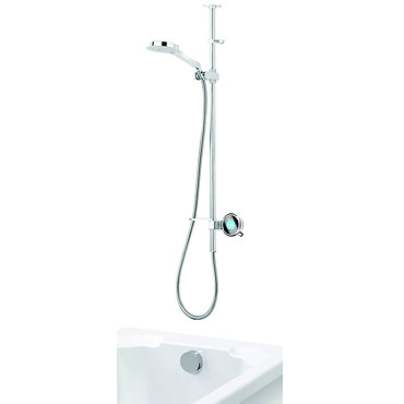 Aqualisa Q Smart Digital Shower Exposed with Adjustable Head and Bath Overflow Filler  Profile Large
