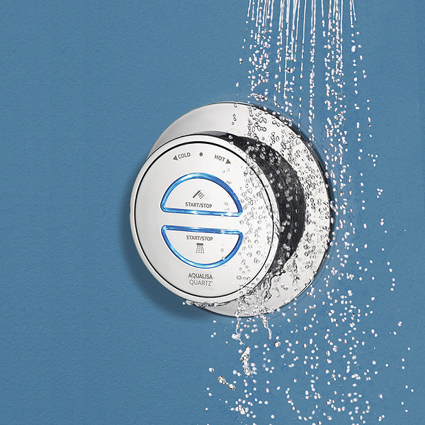 Aqualisa Quartz Digital Divert Shower With Overflow Bath Filler