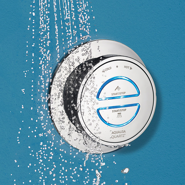 Aqualisa Quartz Digital Divert Shower With Ceiling Mounted Head