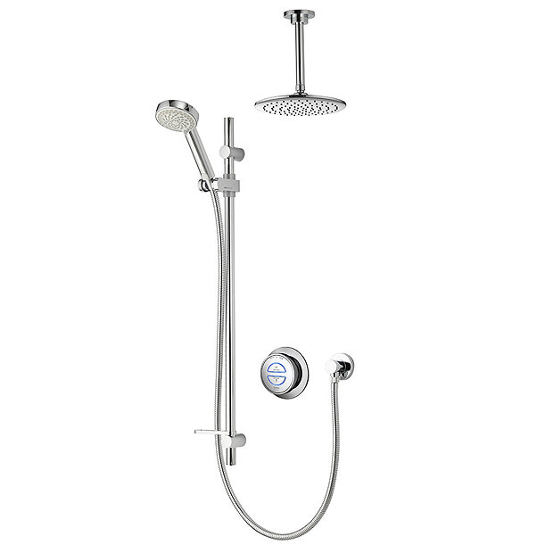Aqualisa Quartz Digital Divert Shower With Ceiling Mounted Head