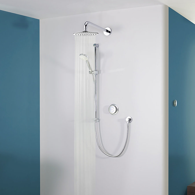 Aqualisa - Quartz Digital Divert Concealed Thermostatic Shower with Wall Mounted Fixed & Adjustable Heads  Profile Large Image