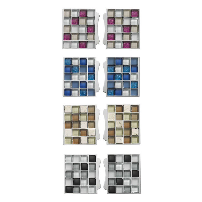 Aqualisa - Sassi Electric Shower Mosaic Tile Inlays - Various Colour Options Large Image
