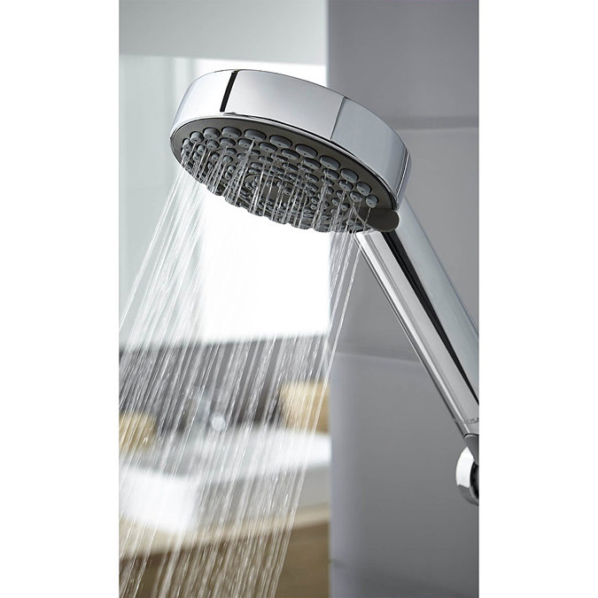 Aqualisa - Sassi Electric Shower with Adjustable Head - White/Chrome In Bathroom Large Image