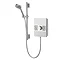 Aqualisa - Sassi Electric Shower with Adjustable Head - White/Chrome Large Image