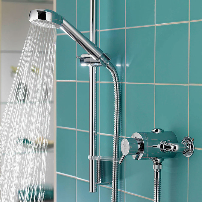 Aqualisa - Siren SL Exposed Thermostatic Shower Valve with Slide Rail Kit - SRN001EA Standard Large Image