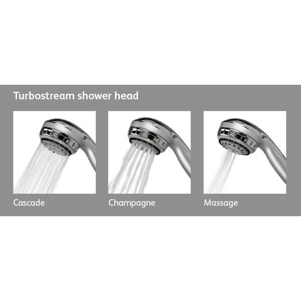 Aqualisa - Turbostream Adjustable Shower Kit - Chrome - 99.20.01 Profile Large Image