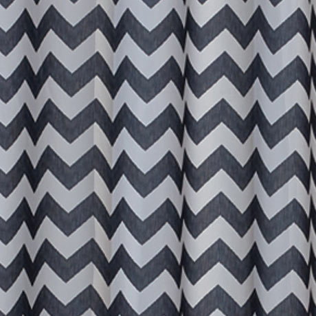 Aqualona Chevron Polyester Shower Curtain - W1800 x H1800mm - 47392  Profile Large Image